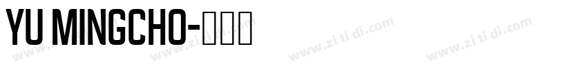 Yu Mingcho字体转换
